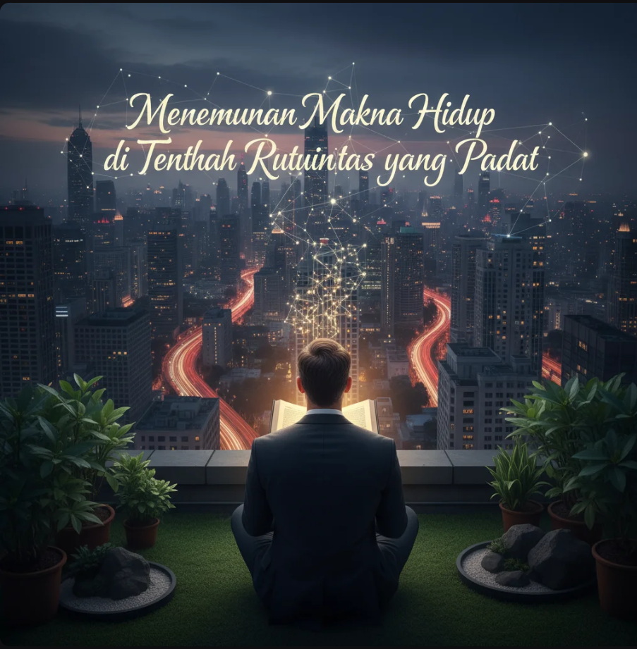 Seseorang duduk di tepi jendela pagi hari, menatap cahaya matahari dengan ekspresi tenang dan reflektif.