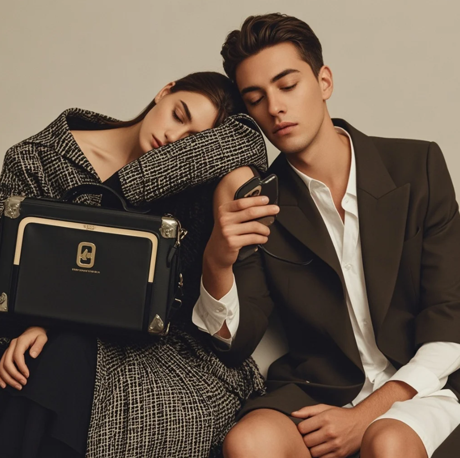 Seseorang terlihat lelah di depan laptop dengan notifikasi menumpuk, ekspresi tegang, dan suasana ruangan yang ramai